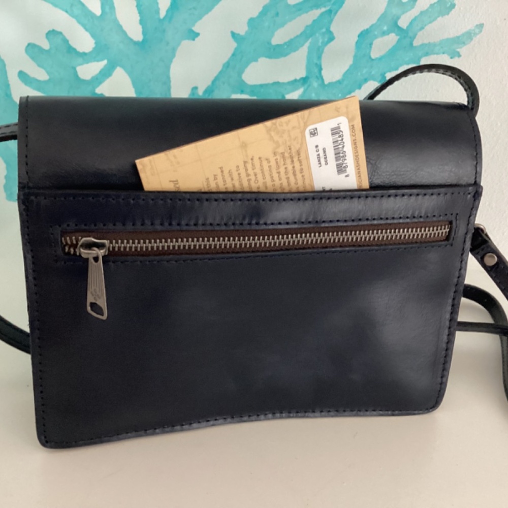 NWT PATRICIA NASH NAVY BLUE LEATHER CROSSBODY BAG PURSE - Picture 8 of 14